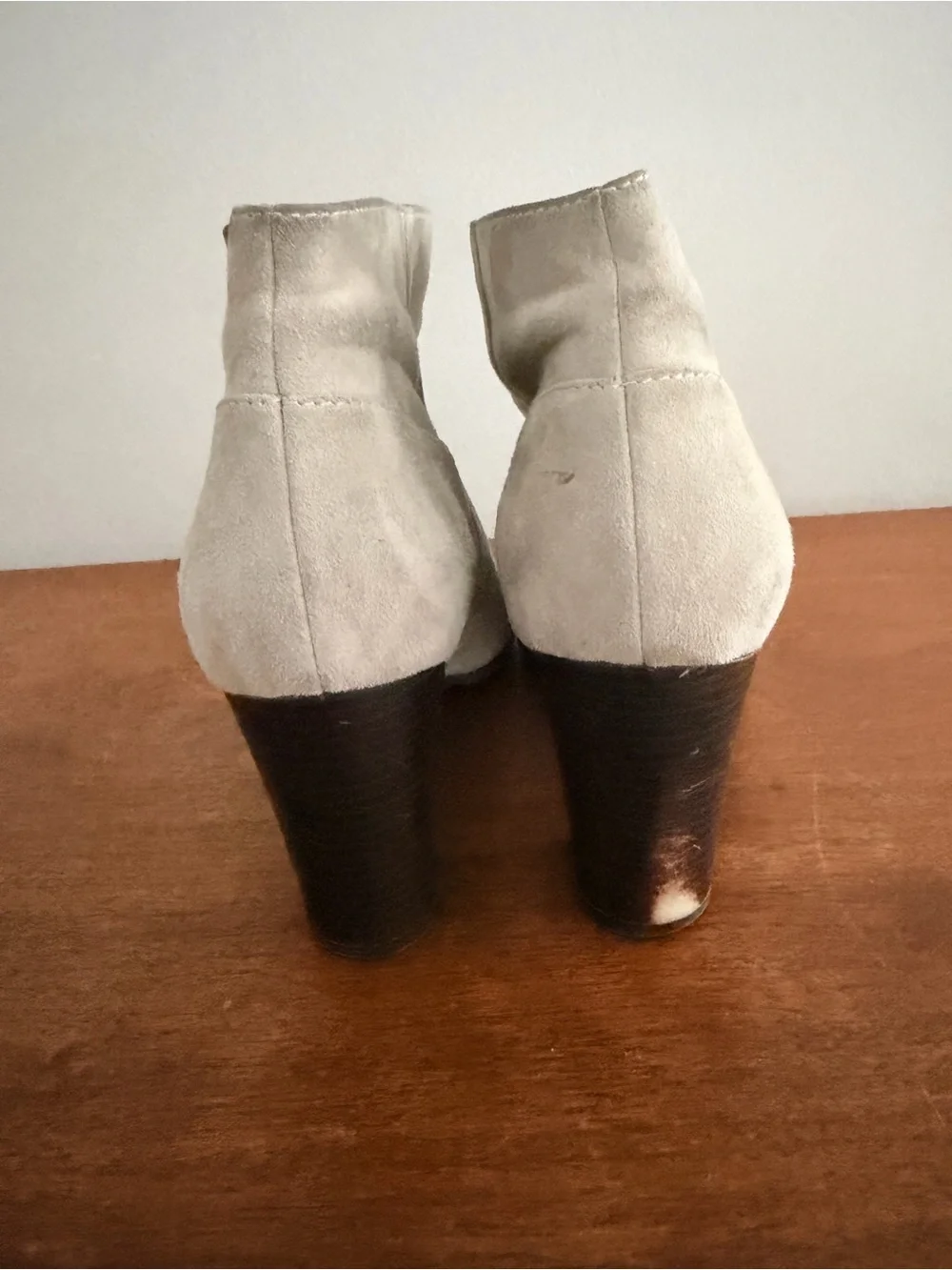 Cole Haan Women's Suede Ankle Booties in Light Taupe/Grey
